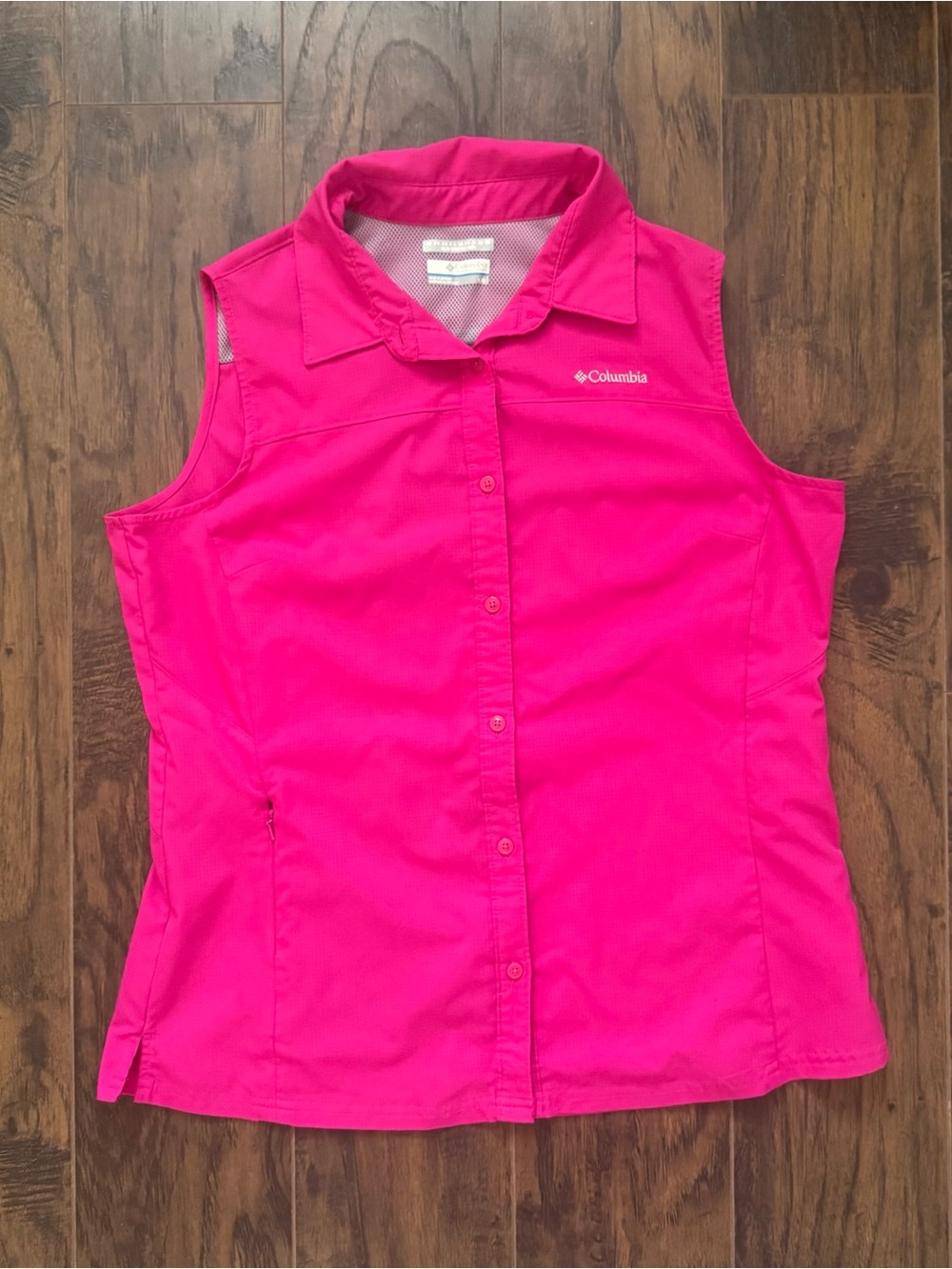 Columbia Large Hot Pink PFG Tamiami Sleeveless Shirt